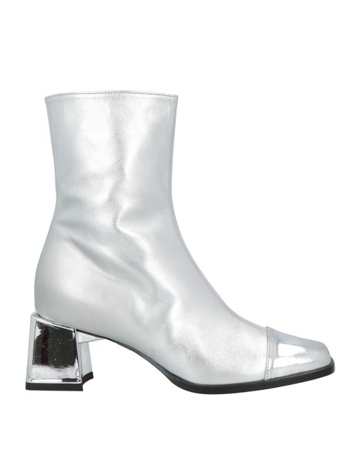 CAREL PARIS White Ankle Boots Leather