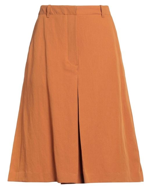 Dries Van Noten Orange Midi Skirts