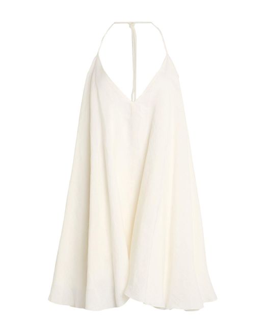 Forte White Playsuit Linen