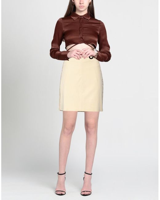 Alberta Ferretti Natural Mini Skirt