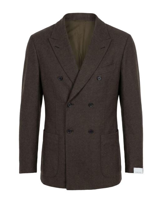 Caruso Black Blazer Wool for men