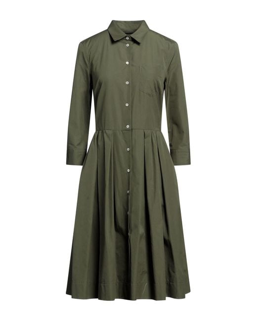 Sara Roka Green Midi Dress