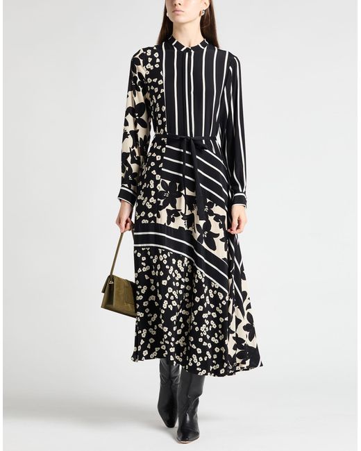 High Black Maxi Dress Silk