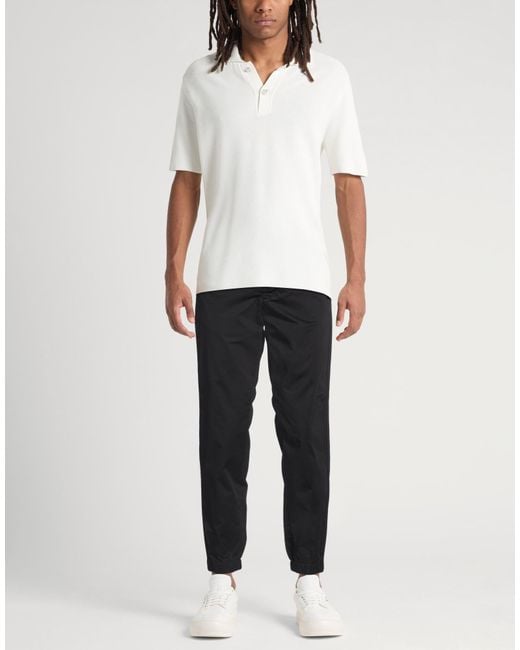 Bikkembergs Black Pants Cotton, Elastane, Polyester for men