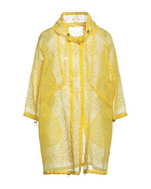 Ermanno Scervino Yellow Overcoat & Trench Coat