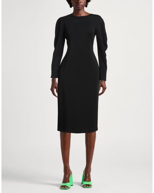 MEIMEIJ Black Midi Dress Polyester, Elastane
