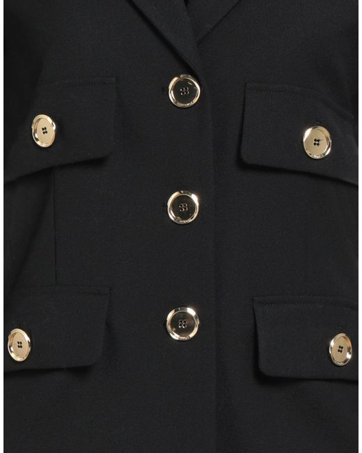 Pinko Black Blazer Polyester, Wool, Elastane