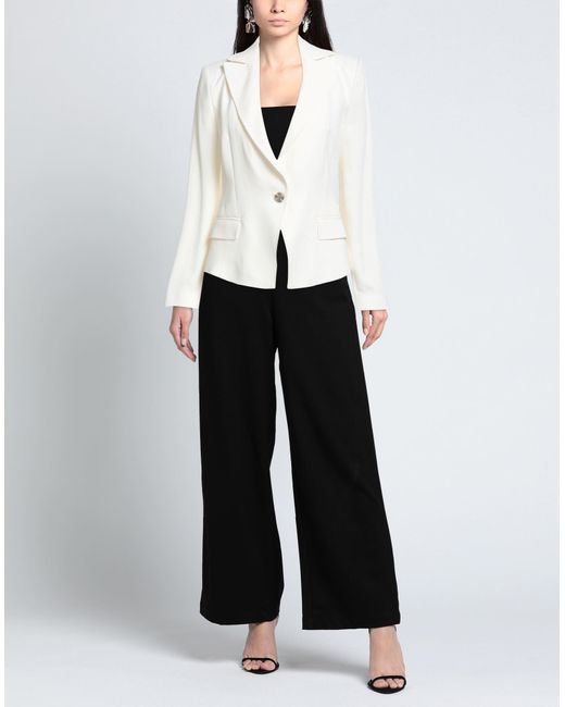 Nenette White Blazer Viscose, Elastane