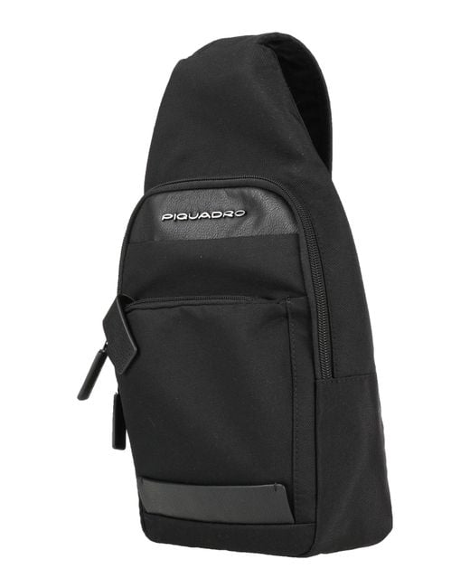Piquadro Black Backpack Textile Fibers for men