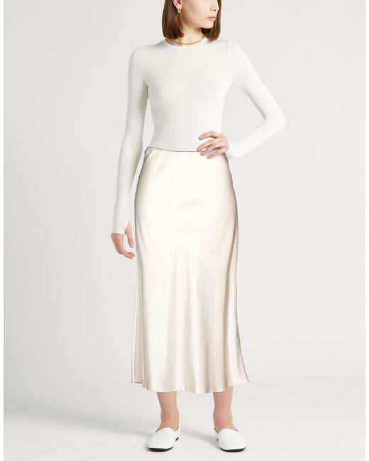 Roberto Collina Natural Maxi Skirt Silk, Elastane