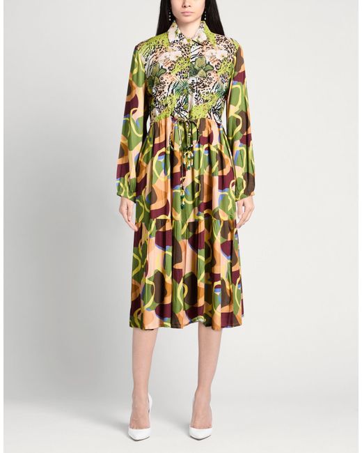 CONNOR & BLAKE Green Midi Dress Viscose