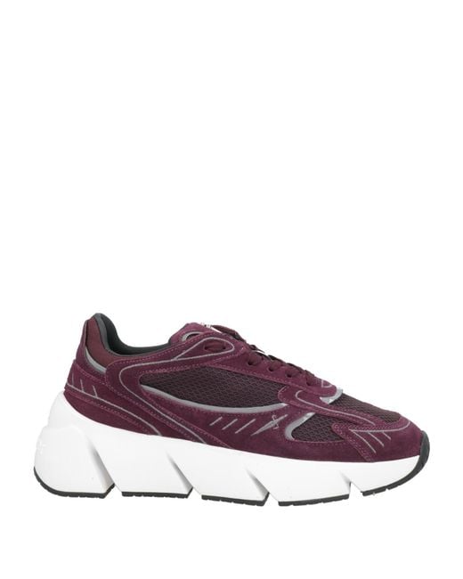 Cesare Paciotti Purple Sneakers Leather, Textile Fibers