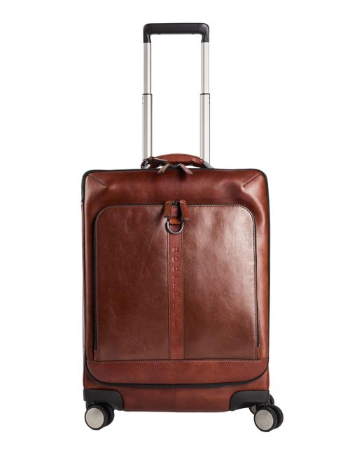 The Bridge Red Wheeled Luggage Leather for men
