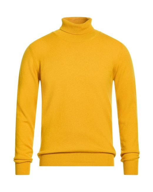 Moorer Yellow Turtleneck for men