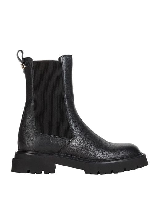 Ferragamo Black Ankle Boots Leather