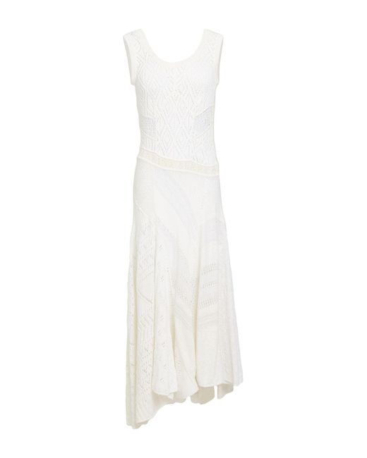 MARINE SERRE White Midi Dress