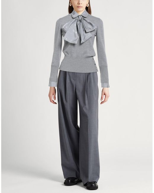Thom Browne Gray Light Sweater Wool, Polyamide, Silk
