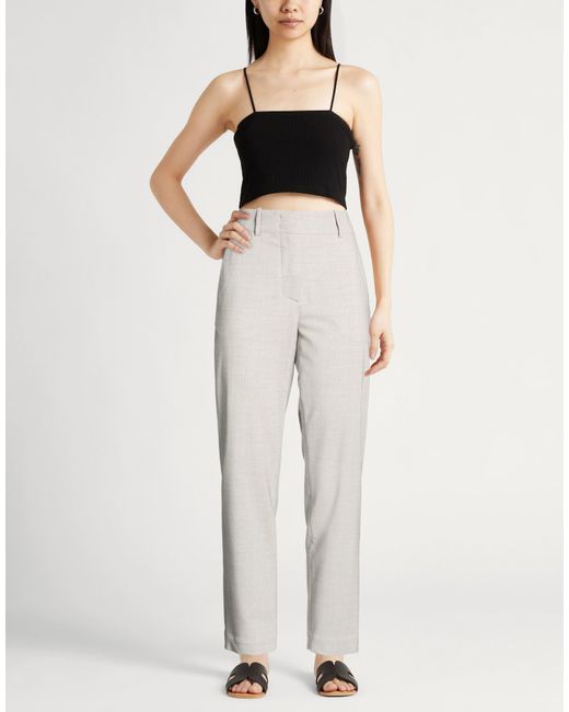 Eleventy White Light Pants Wool, Elastane