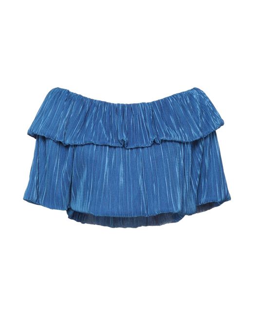 VANESSA SCOTT Blue Top Polyester, Elastane