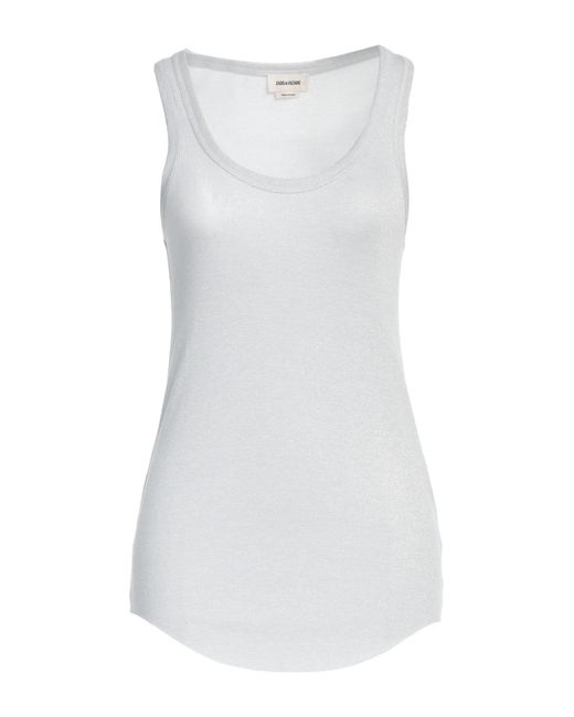 Zadig & Voltaire White Top Viscose, Polyester, Polyamide, Elastane