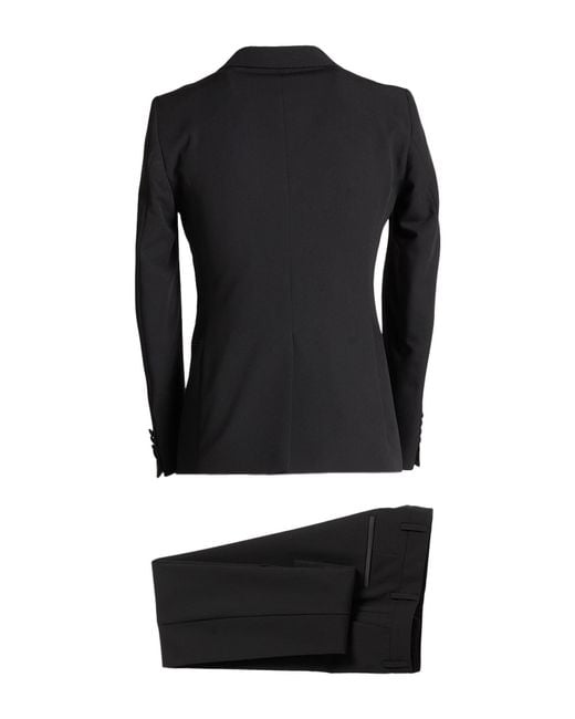 MULISH Black Suit Polyester, Viscose, Elastane for men
