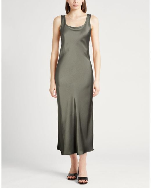 Marella Green Monochrome Maxi Dress Acetate, Polyester