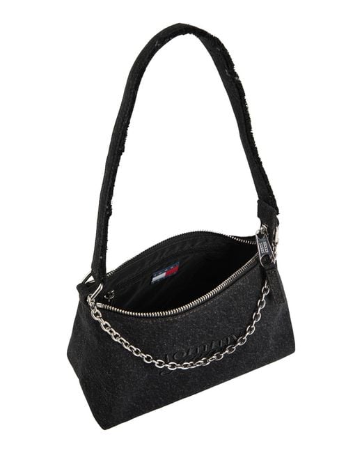 Tommy Hilfiger Black Handbag Textile Fibers