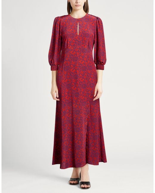 Really Wild Clothing Red Maxi Dress Silk