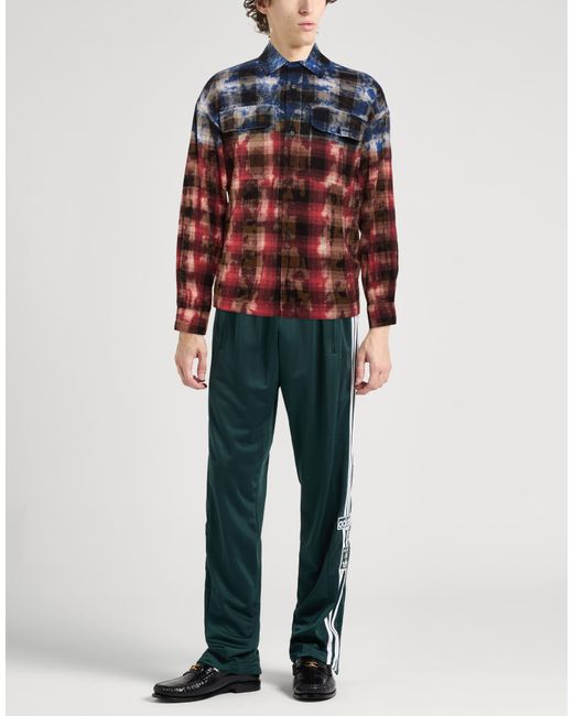 Palm Angels Blue Shirt Cotton, Polyester for men