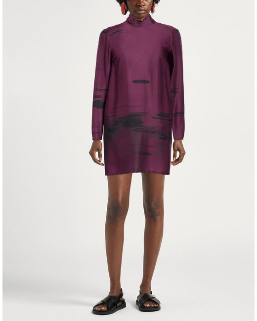 Suoli Purple Mini Dress Viscose