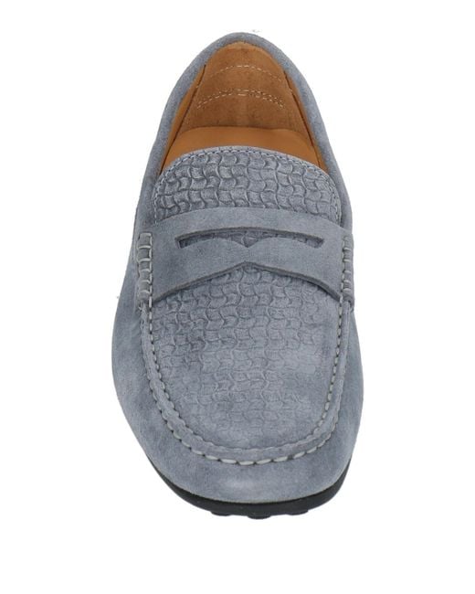 Testoni Gray Loafers Leather for men