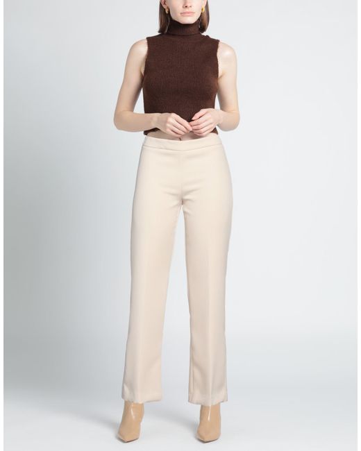 LANACAPRINA Natural Pants Polyester, Elastane