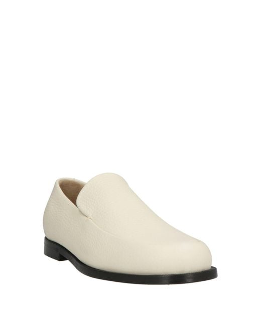 Khaite White Cream Loafers Leather