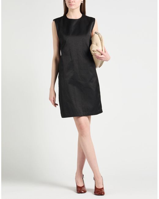 MM6 by Maison Martin Margiela Black Mini Dress Cotton, Polyamide