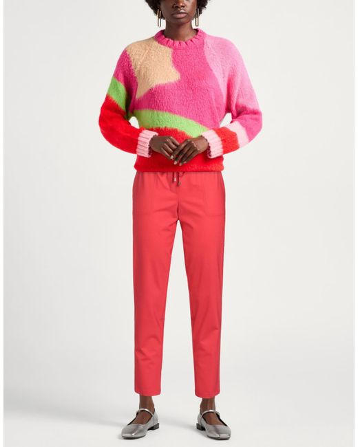 Lorena Antoniazzi Red Pants Virgin Wool, Elastane