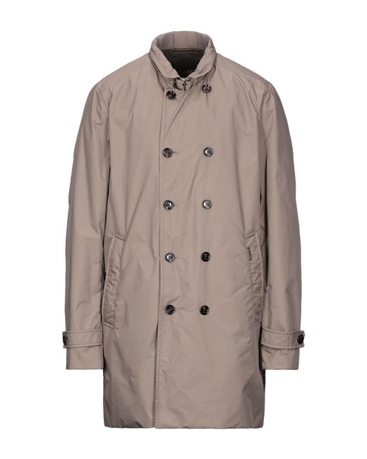 Moorer Gray Overcoat & Trench Coat for men