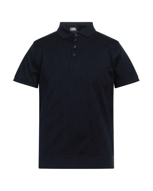 Karl Lagerfeld Black Polo Shirt for men