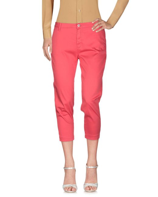 Trussardi Red Cropped Trousers