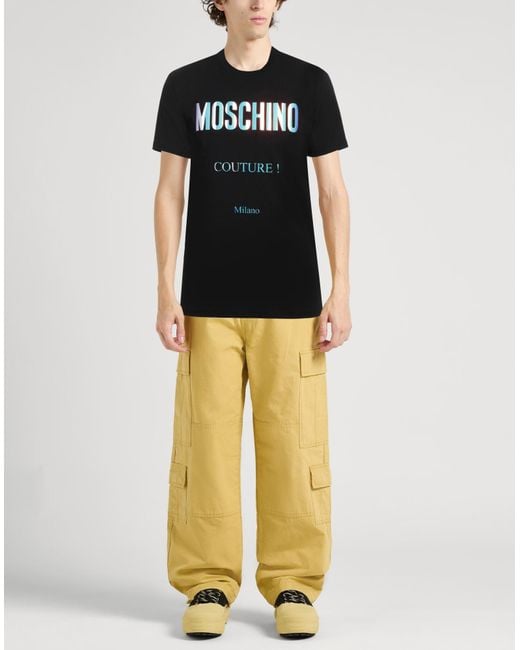 Moschino Black Couture T-Shirt Organic Cotton for men