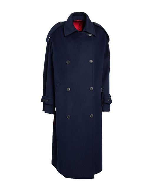 Mantel in Blau Lyst AT