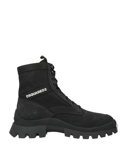 DSquared² Black Ankle Boots for men