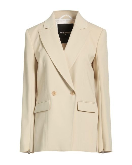 Patrizia Pepe Natural Blazer Polyester, Elastane