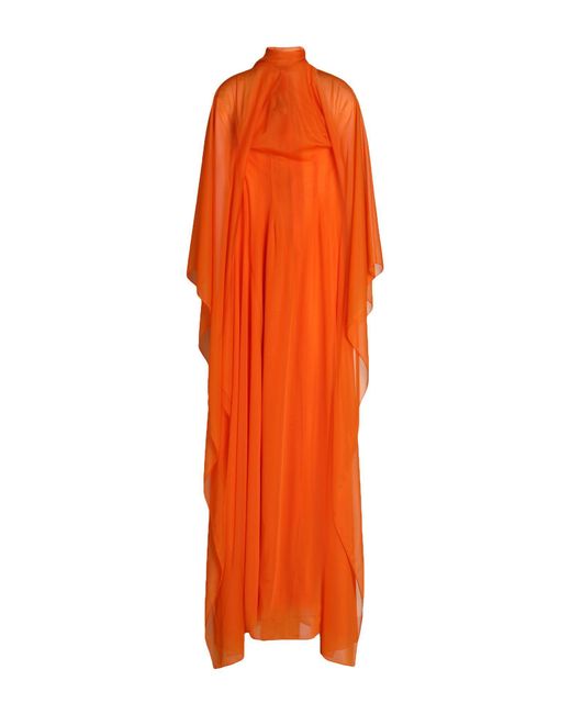 Robe longue LAQUAN SMITH en coloris Orange