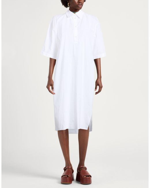 ARMANI EXCHANGE White Midi Dress