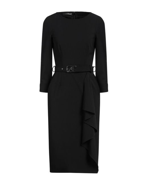 Alberta Ferretti Black Midi-Kleid