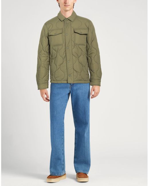 AIMÉ LEON DORE x WOOLRICH Green Puffer for men