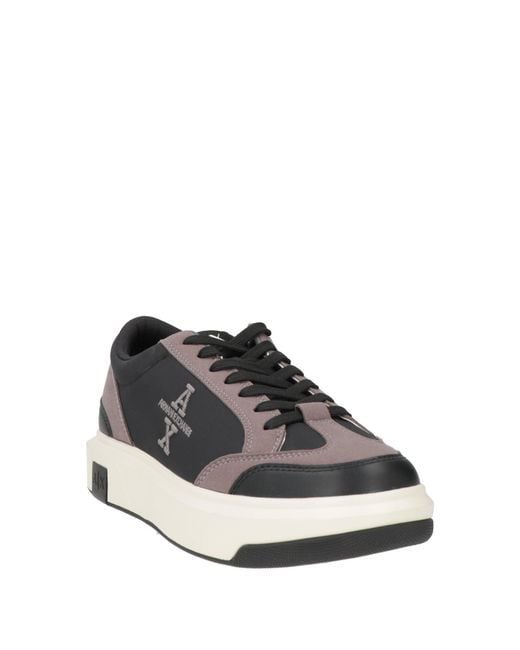ARMANI EXCHANGE Black Sneakers Polyester, Polyamide, Elastane for men