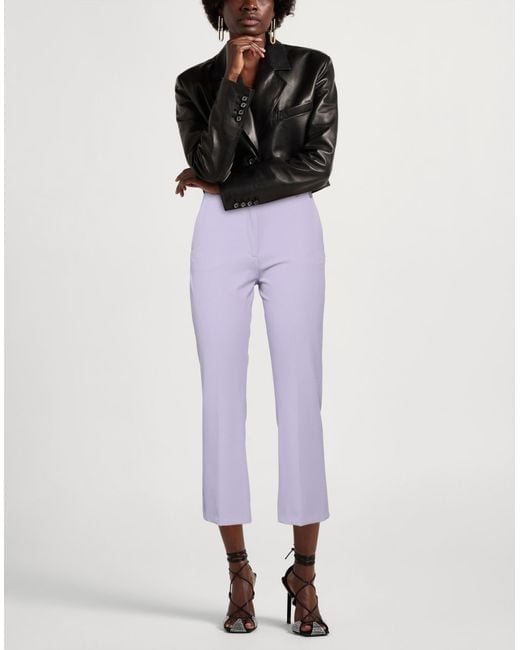 Liu Jo Purple Lilac Pants Polyester, Elastane
