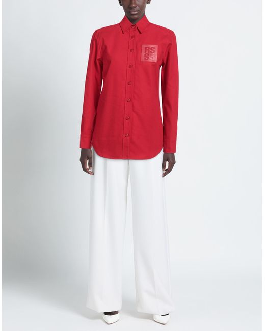 Raf Simons Red Shirt Cotton