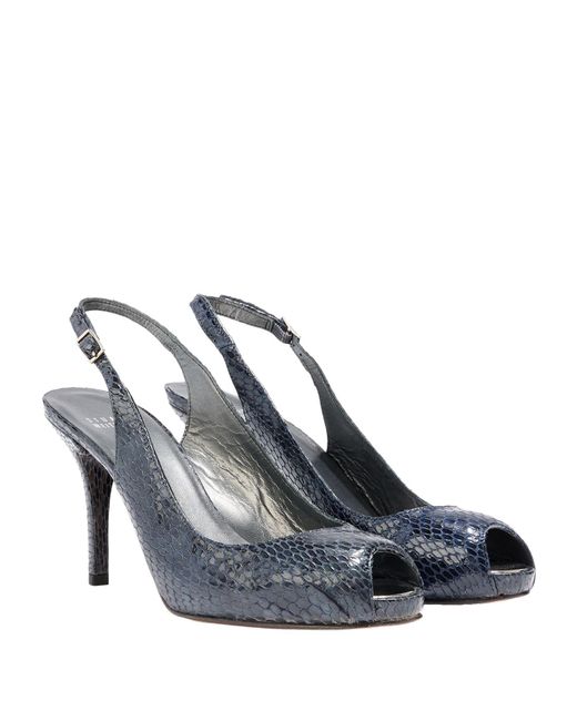 Stuart Weitzman Blue Midnight Sandals Leather